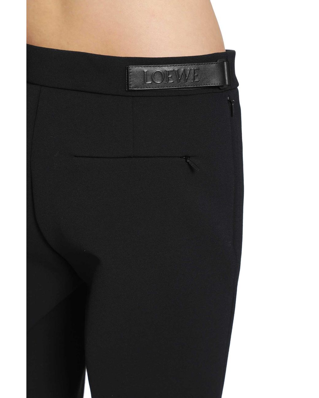 Loewe Black Stretch Wool Blend Trousers for men