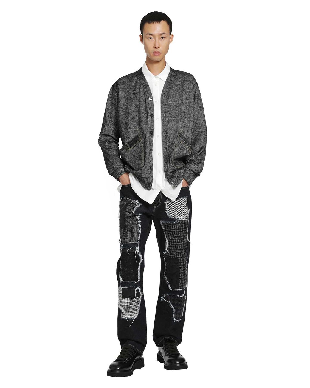 Junya Watanabe Black Patch 5 Pocket Jeans for men