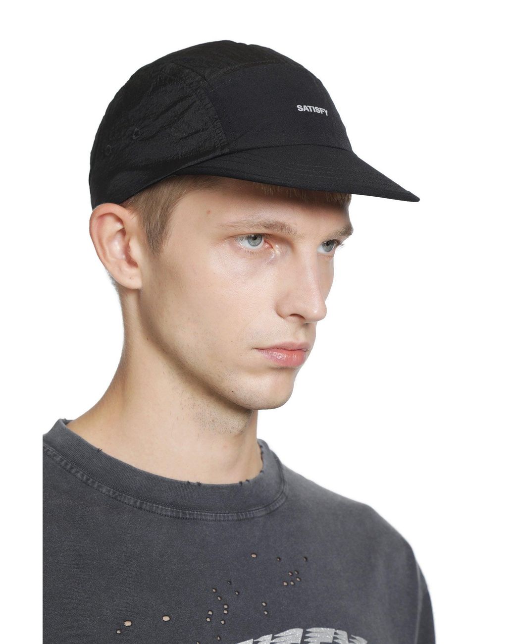 Satisfy Black Rippy Trail Cap for men