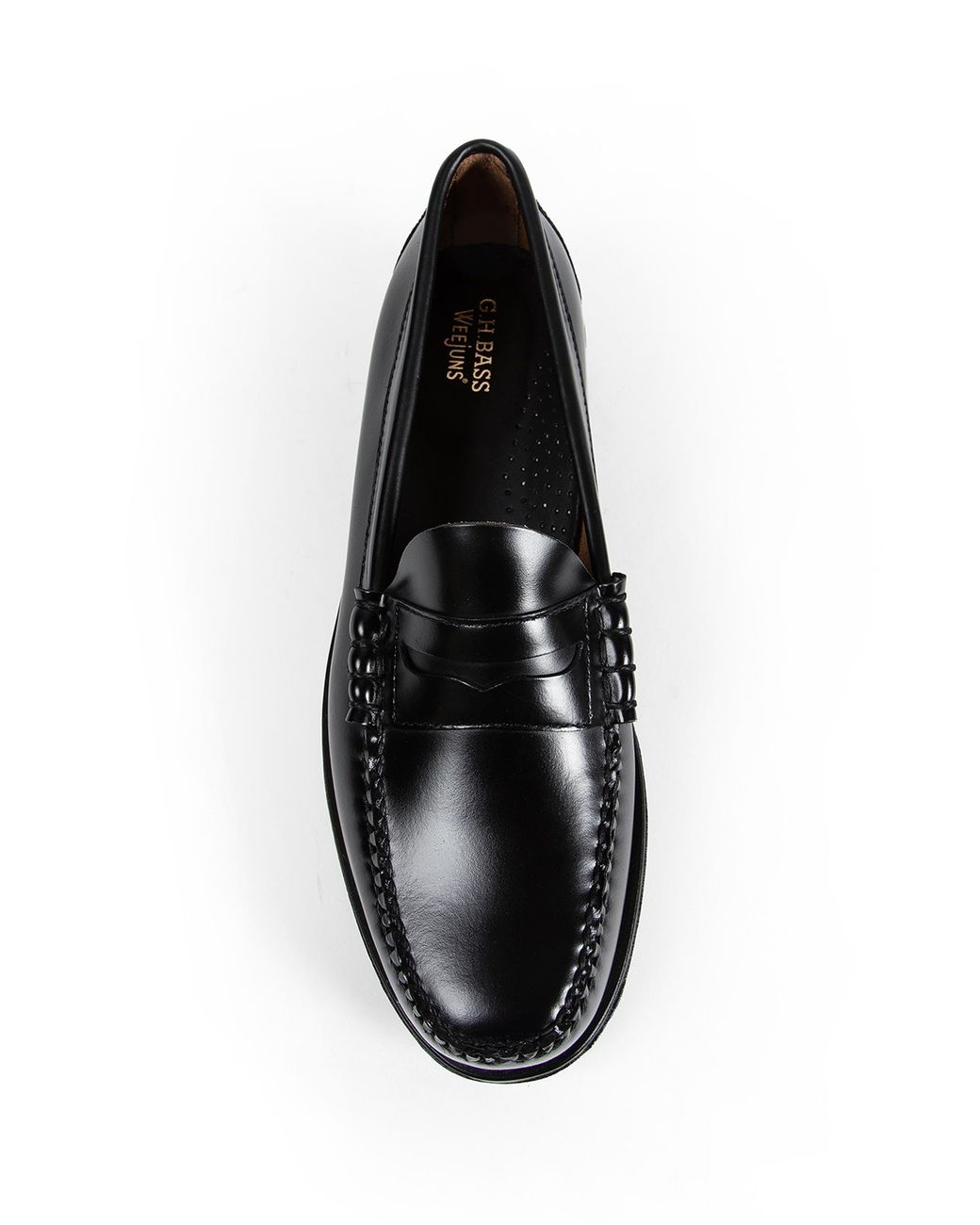 G.H.BASS Black Weejuns Larson Penny Loafers for men
