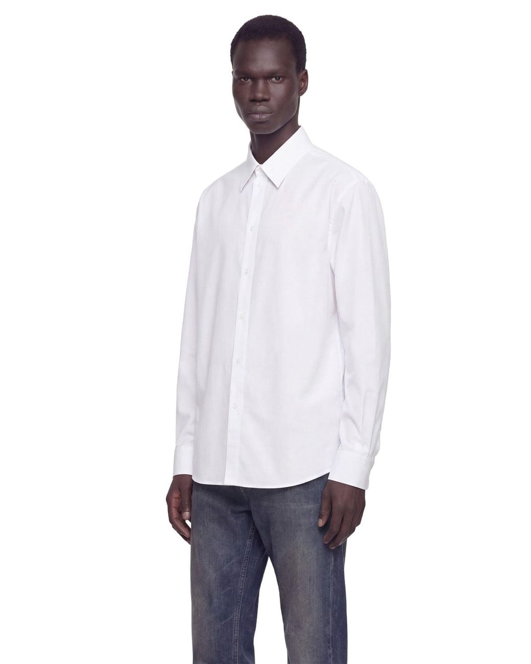 Loewe White Cotton Poplin Shirt