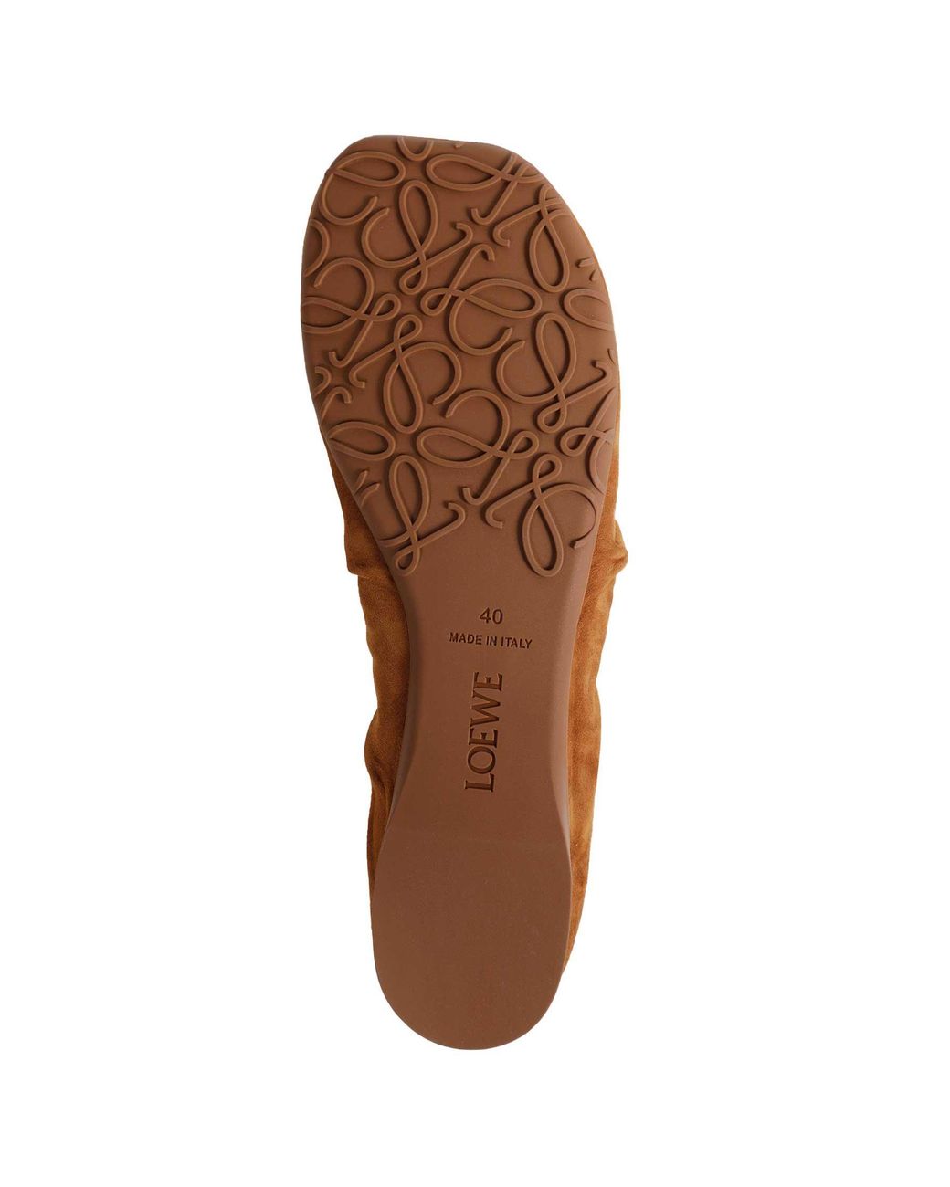 Loewe Brown Suede Ballerinas
