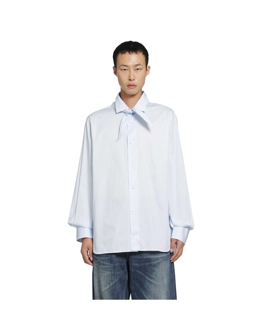 SALON C. LUNDMAN Blue Bandana Shirt for men
