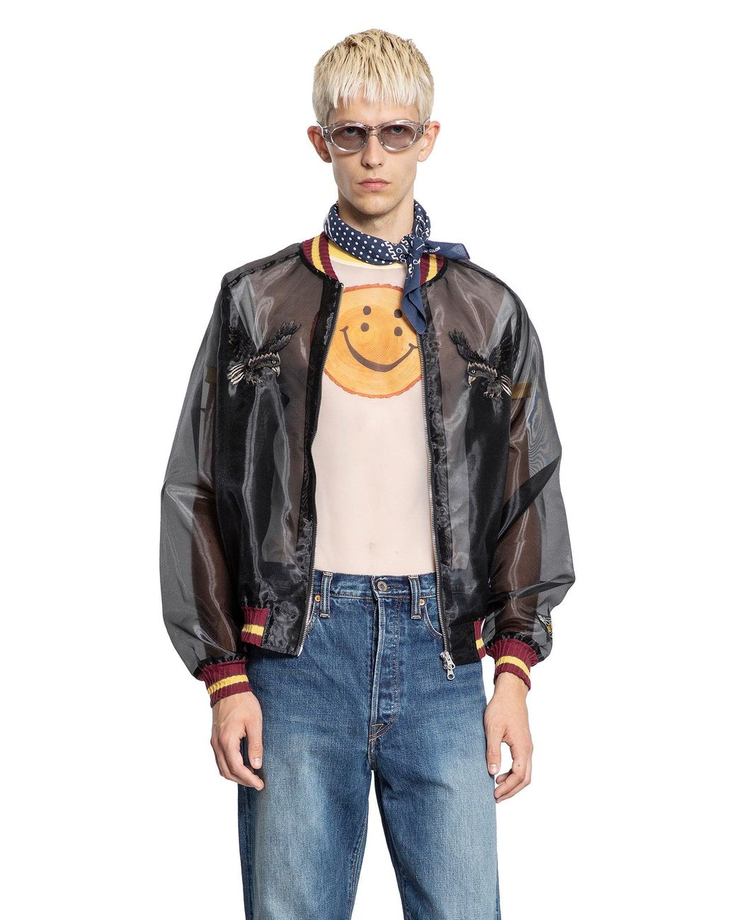 Kapital Sheer Pearl Mosquito Guard Souvenir Jacket in Black for