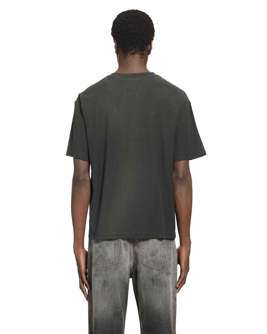 Acne Black 1996 Logo T-Shirt Relaxed Fit for men