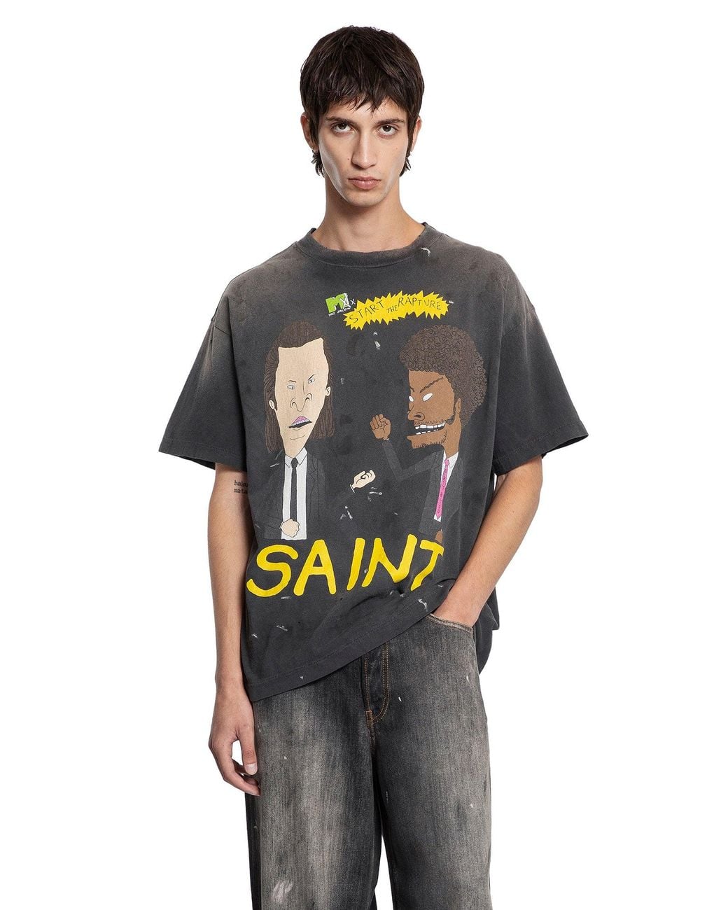 Saint Michael Short Sleeve Tee 初期 saint-michael-Black-Rapture-
