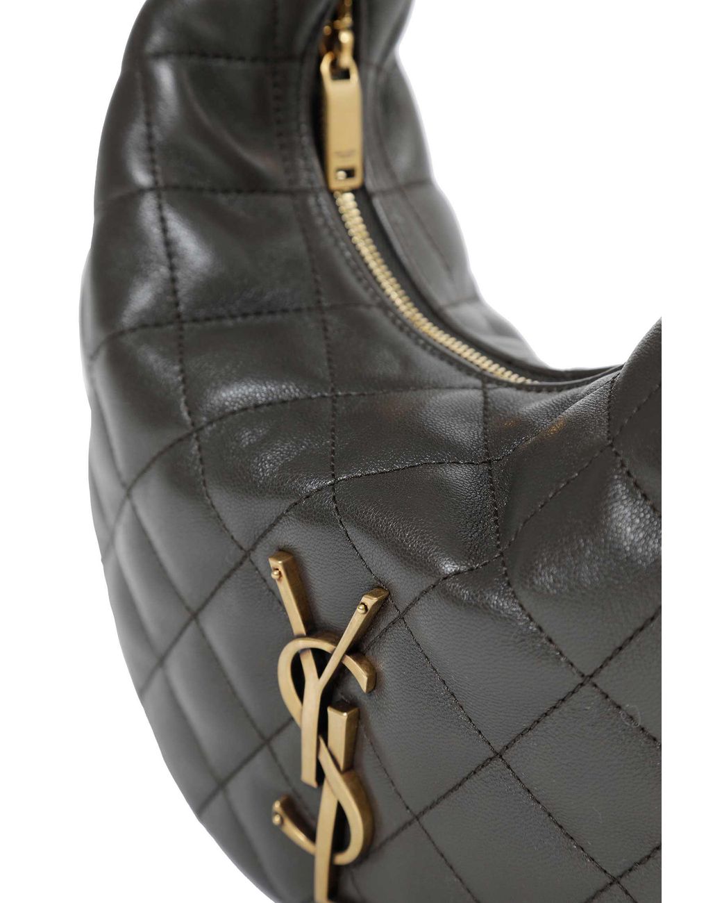 Saint Laurent Gray Icarino Quilted Nappa Bag