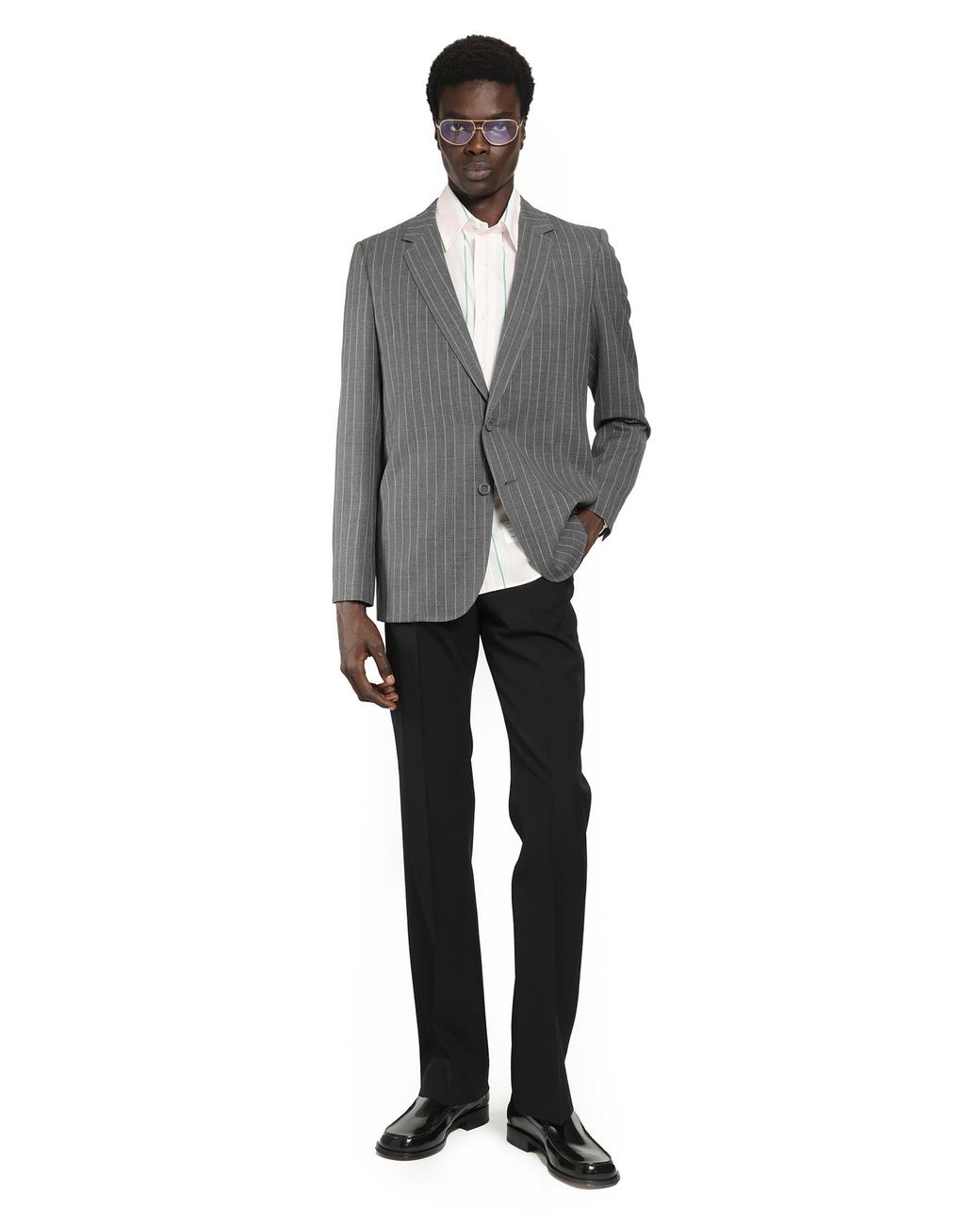 Thom Browne White Stroped Cotton Shirt for men