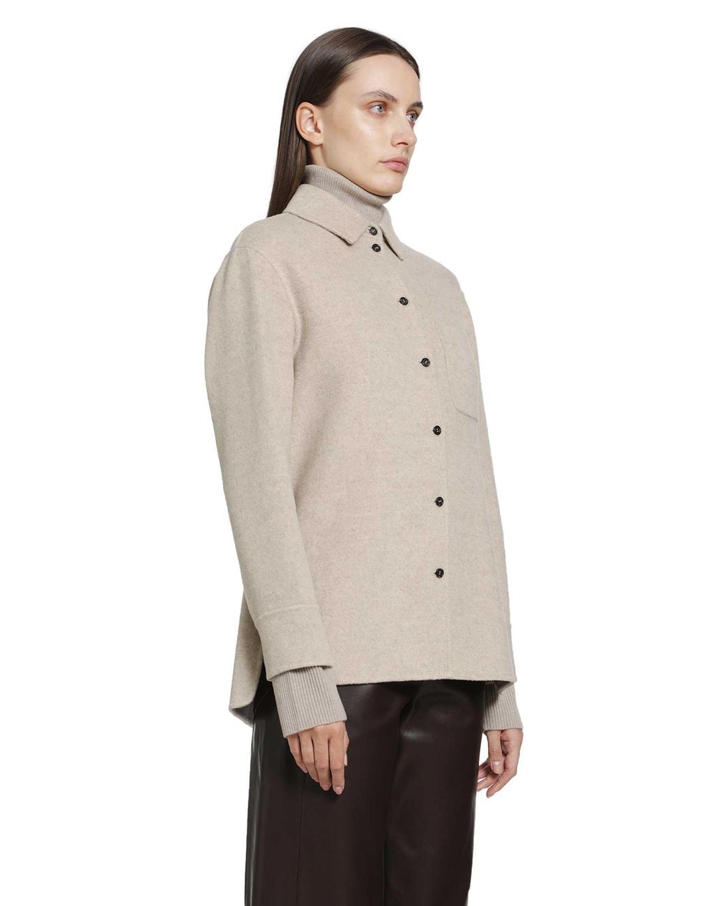 Max Mara Natural Wool And Cashmere Broadcloth Jacket
