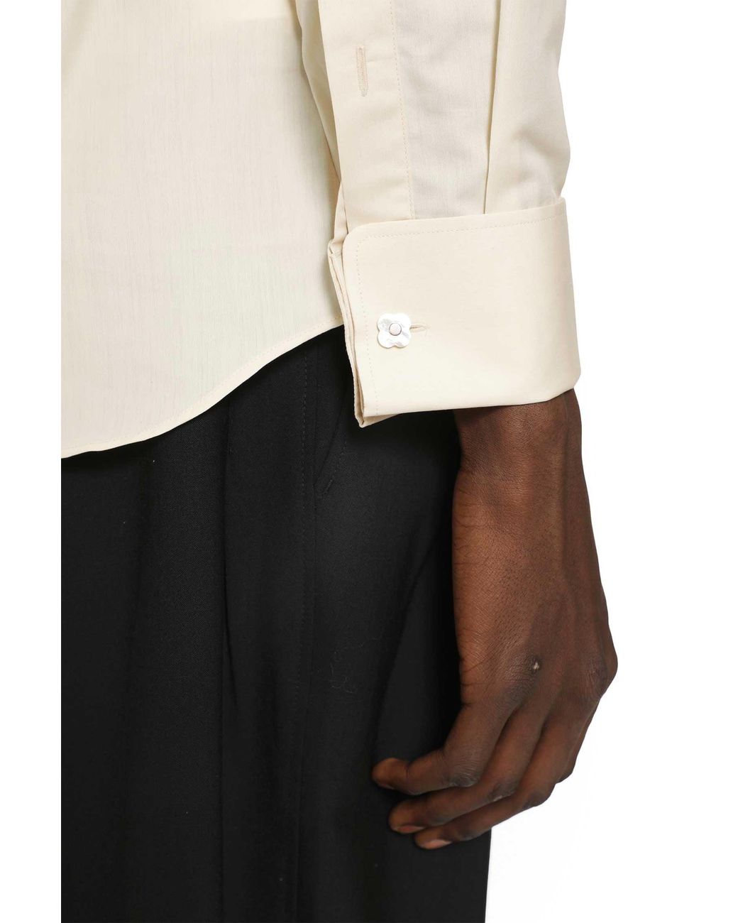 Lardini White Tuxedo Shirt for men