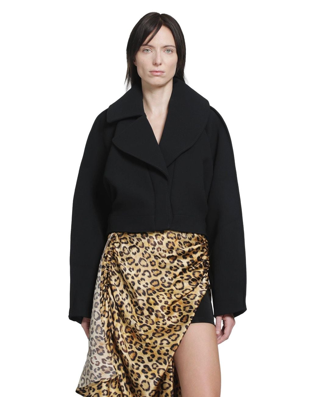 NVL-GARDE Black Cropped Nylon Jacket