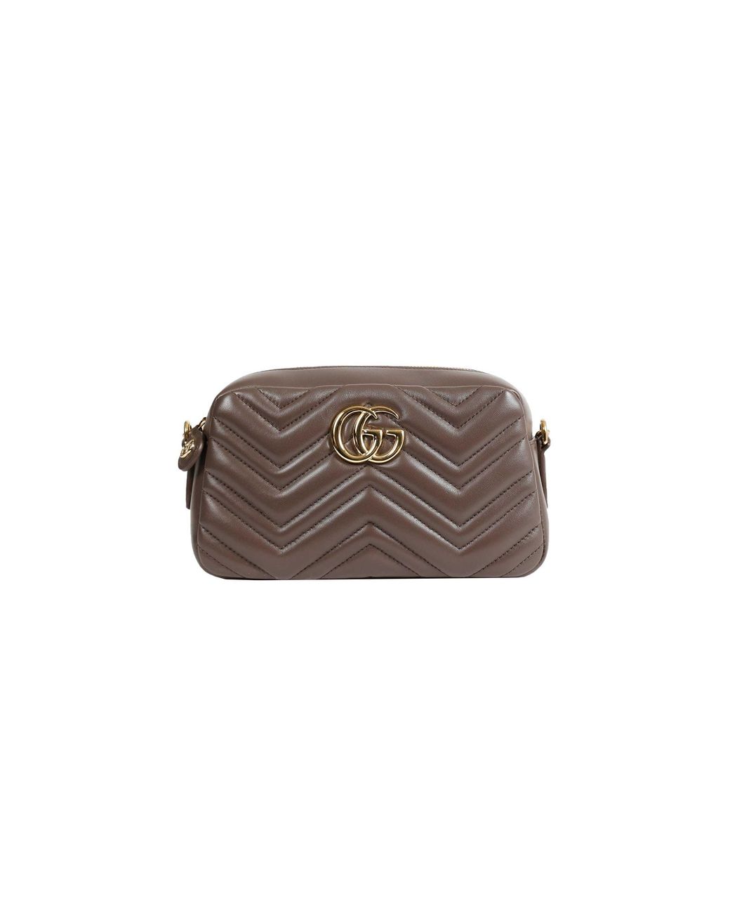 Gucci Brown Gg Marmont Small Camera Bag
