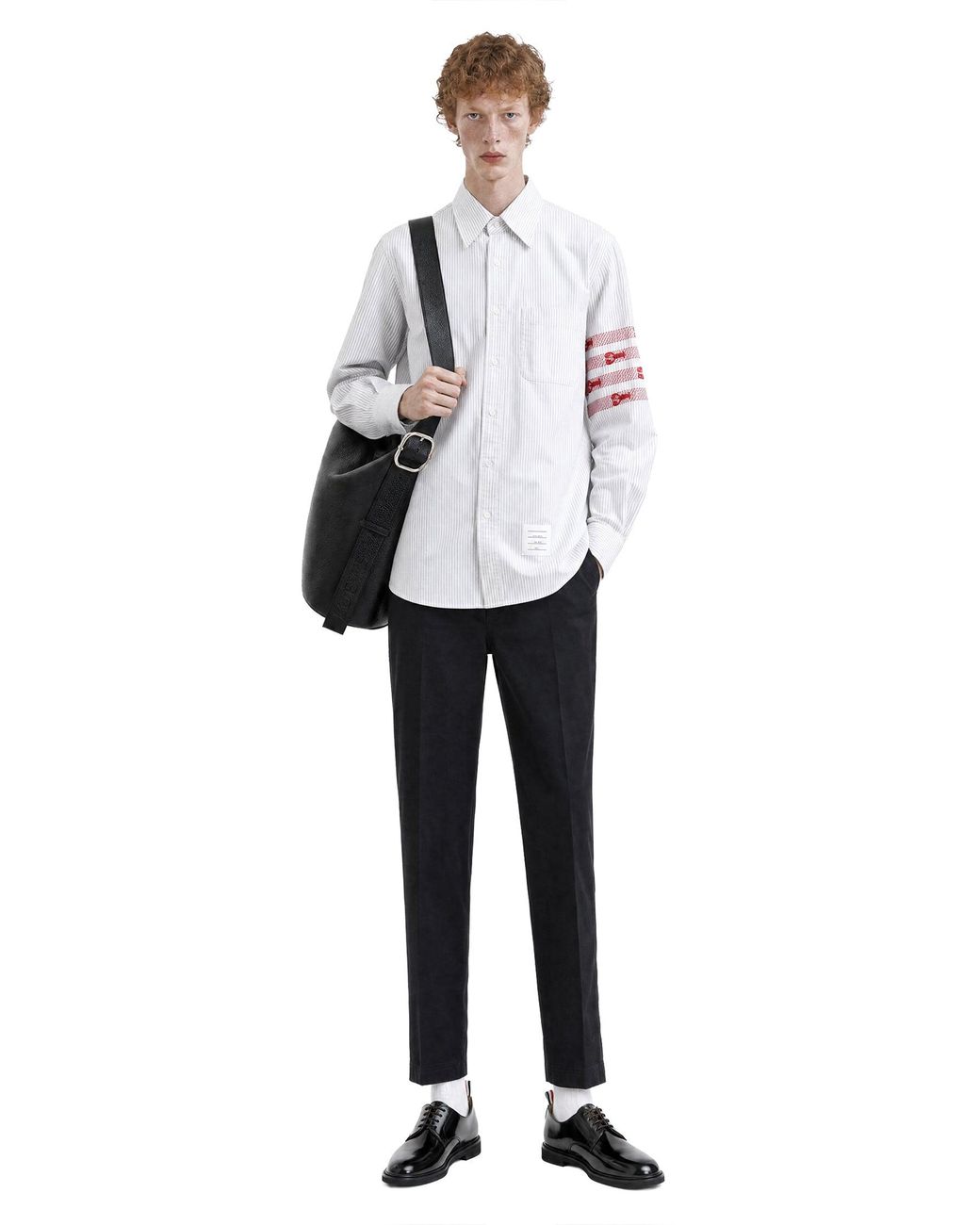 Thom Browne White Uni Stripe Lobster 4-Bar Shirt for men