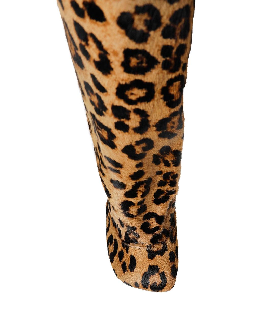NVL-GARDE Brown Broken Heel Leopard Knee-High Boots
