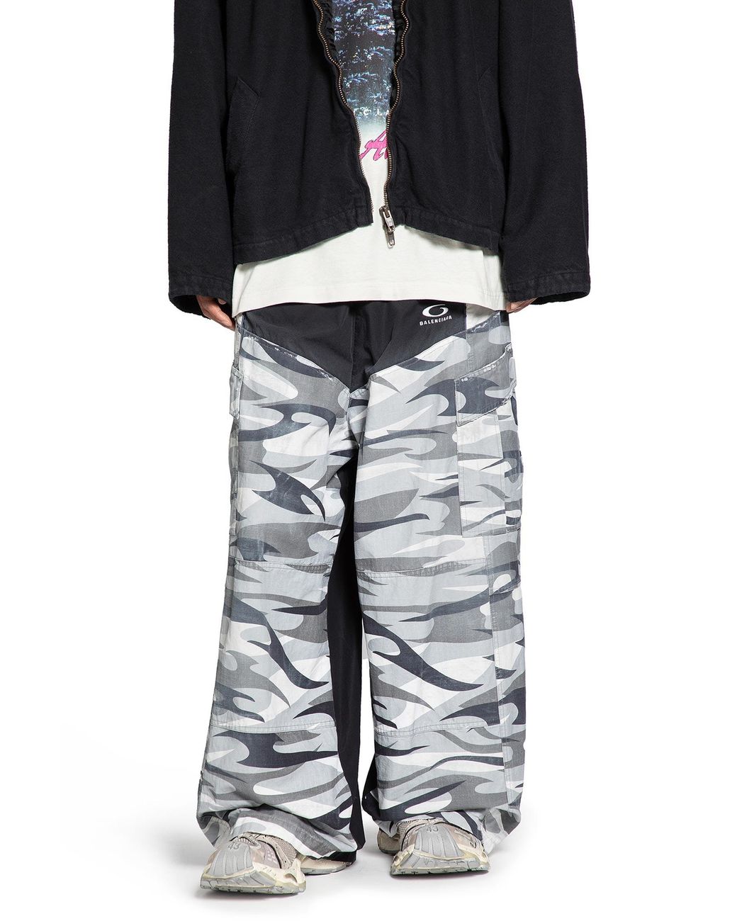 Balenciaga Cut-Up Cargo Tracksuit Pants in Gray for Men | Lyst