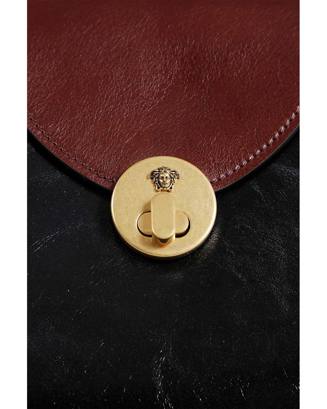 Versace Black Vivian Leather East/West Shoulder Bag