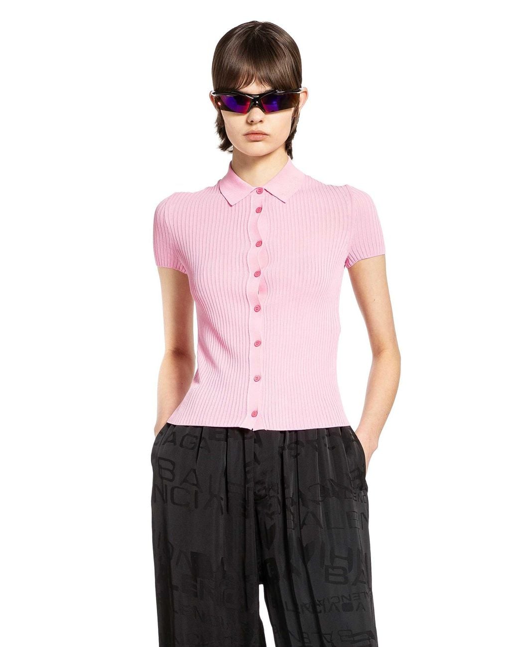 Balenciaga Red Short Sleeve Shirt