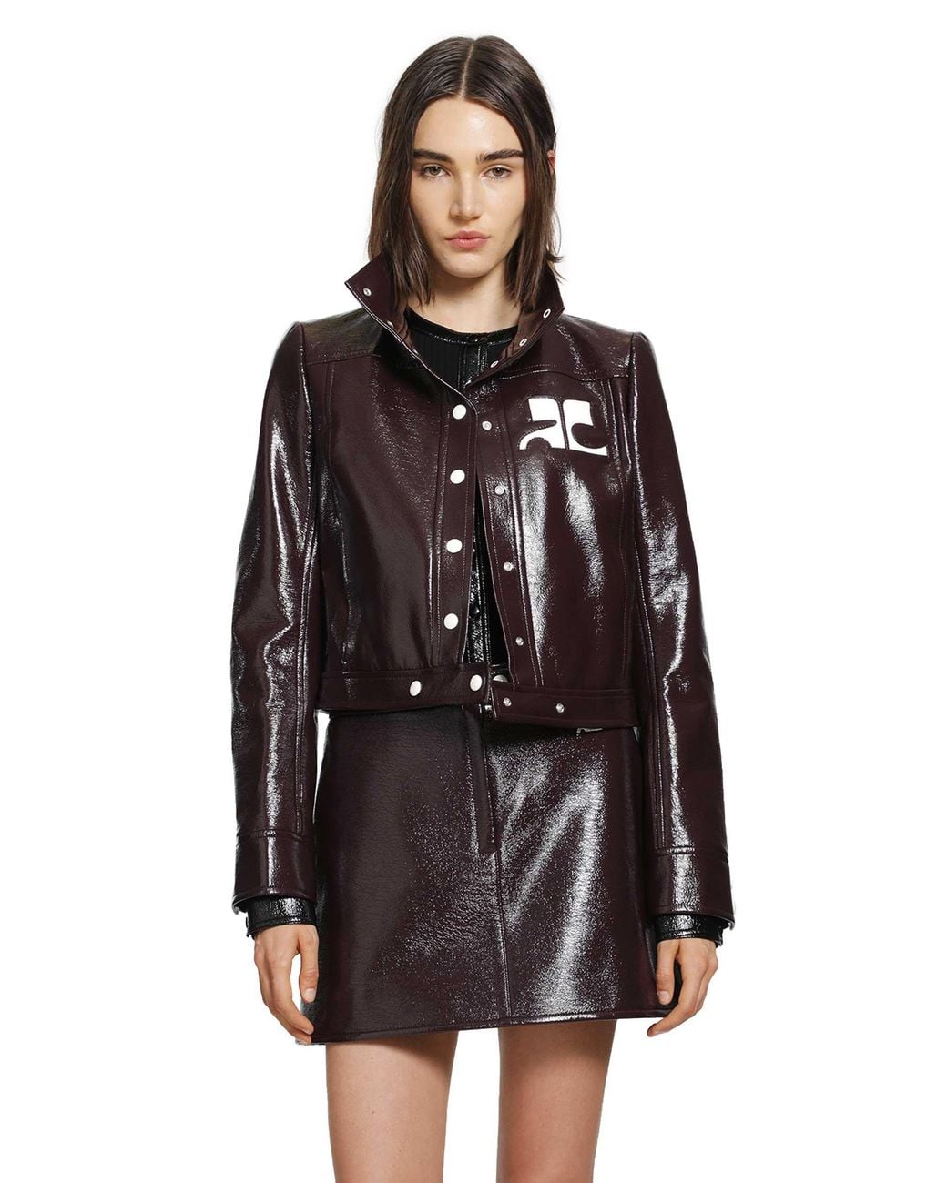Courreges Brown Vinyle Reedition Jacket