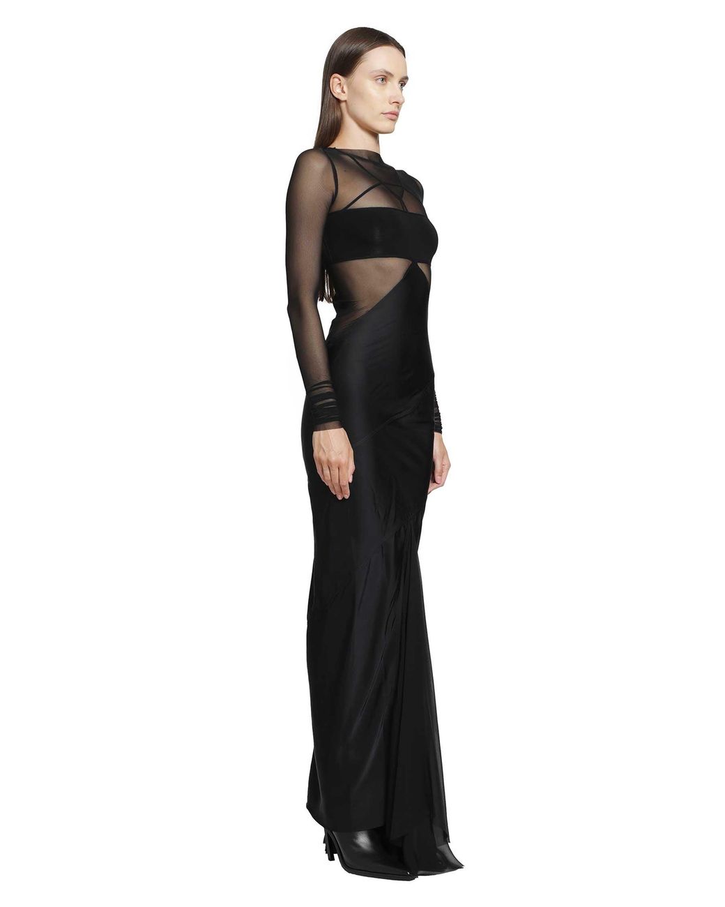 Rick Owens Black Tower Combo Gown