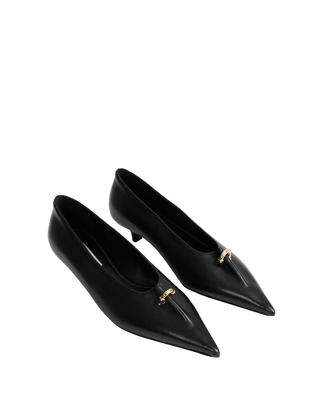 Totême  Black Pierced Nappa Pumps