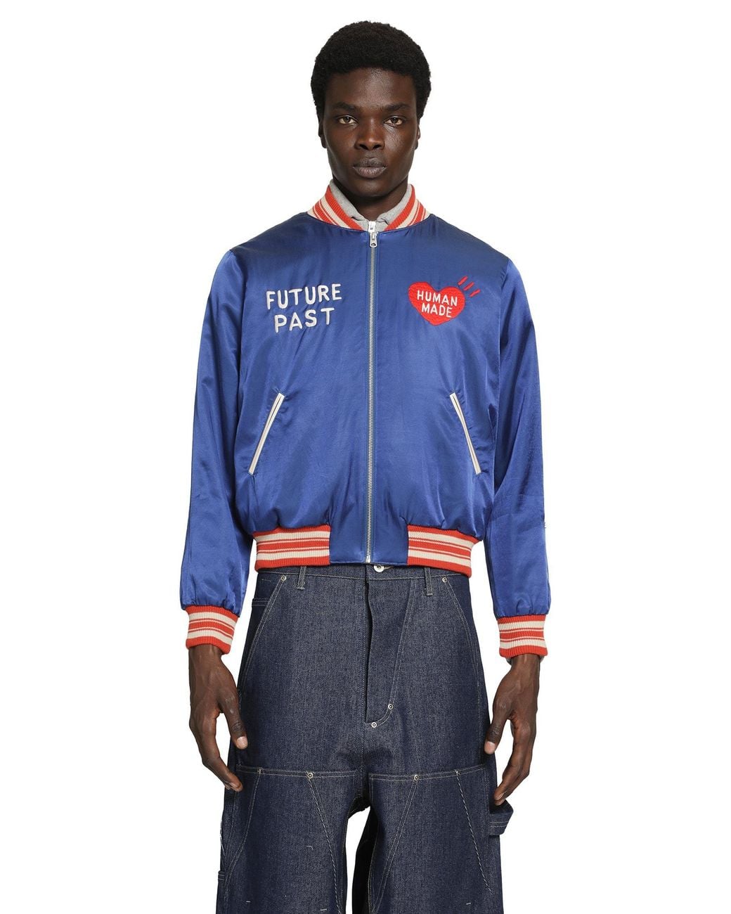 Human Made Blue Satin Jacket for men
