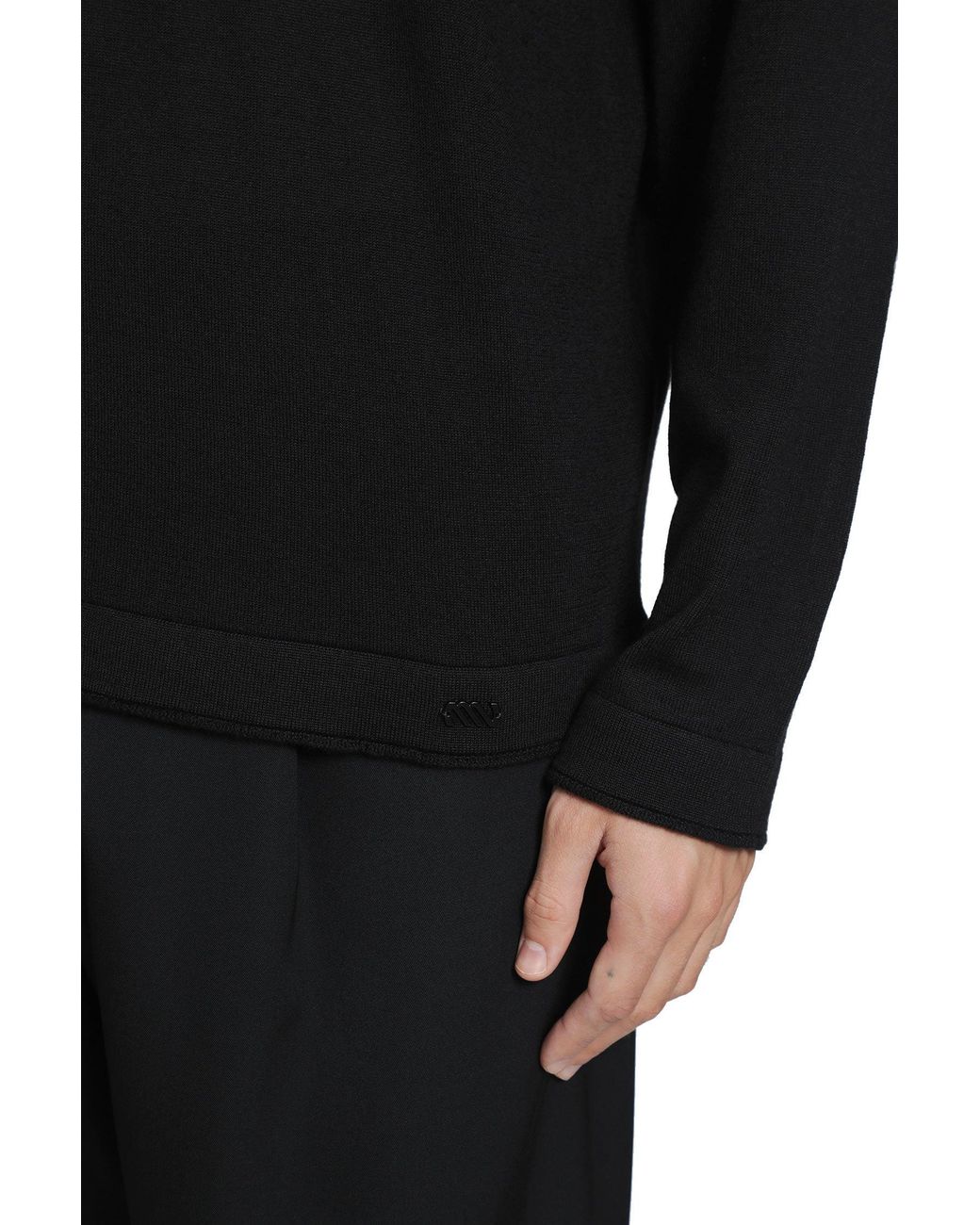 Massimo Osti Studio Black Polo Sweater for men