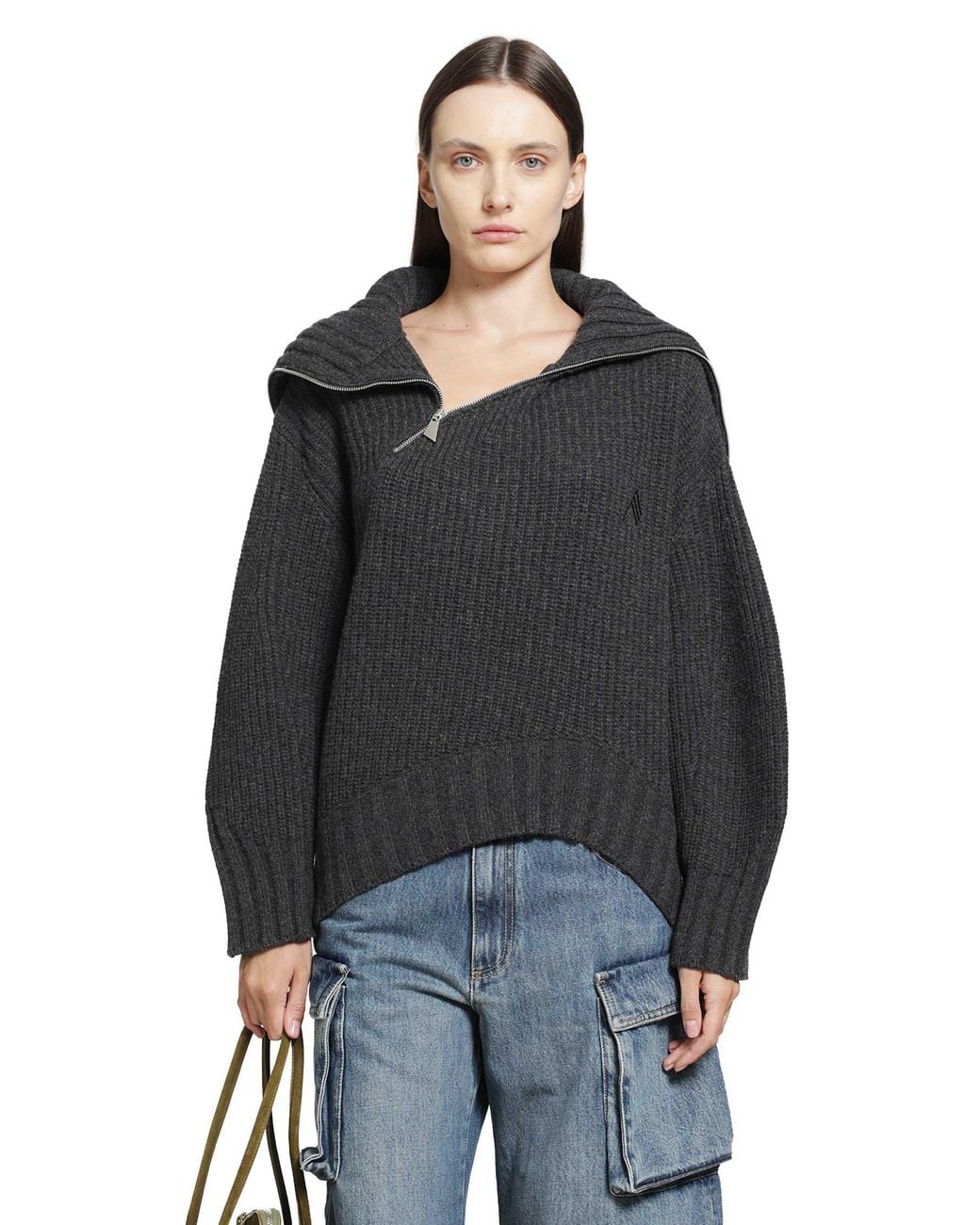The Attico Black Wool Cashmere Sweater