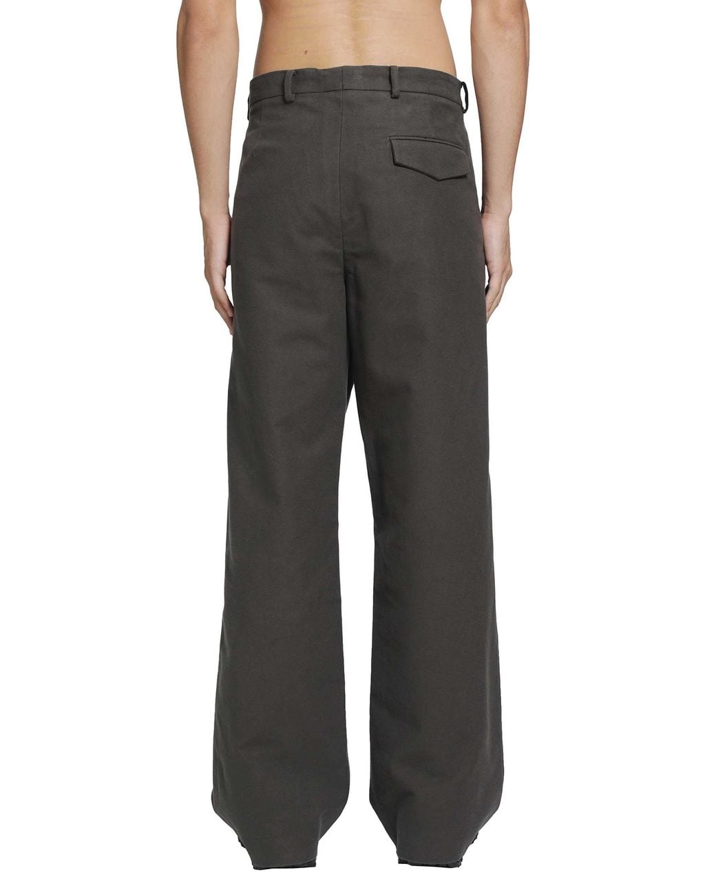 Rier Gray Cotton Trousers for men
