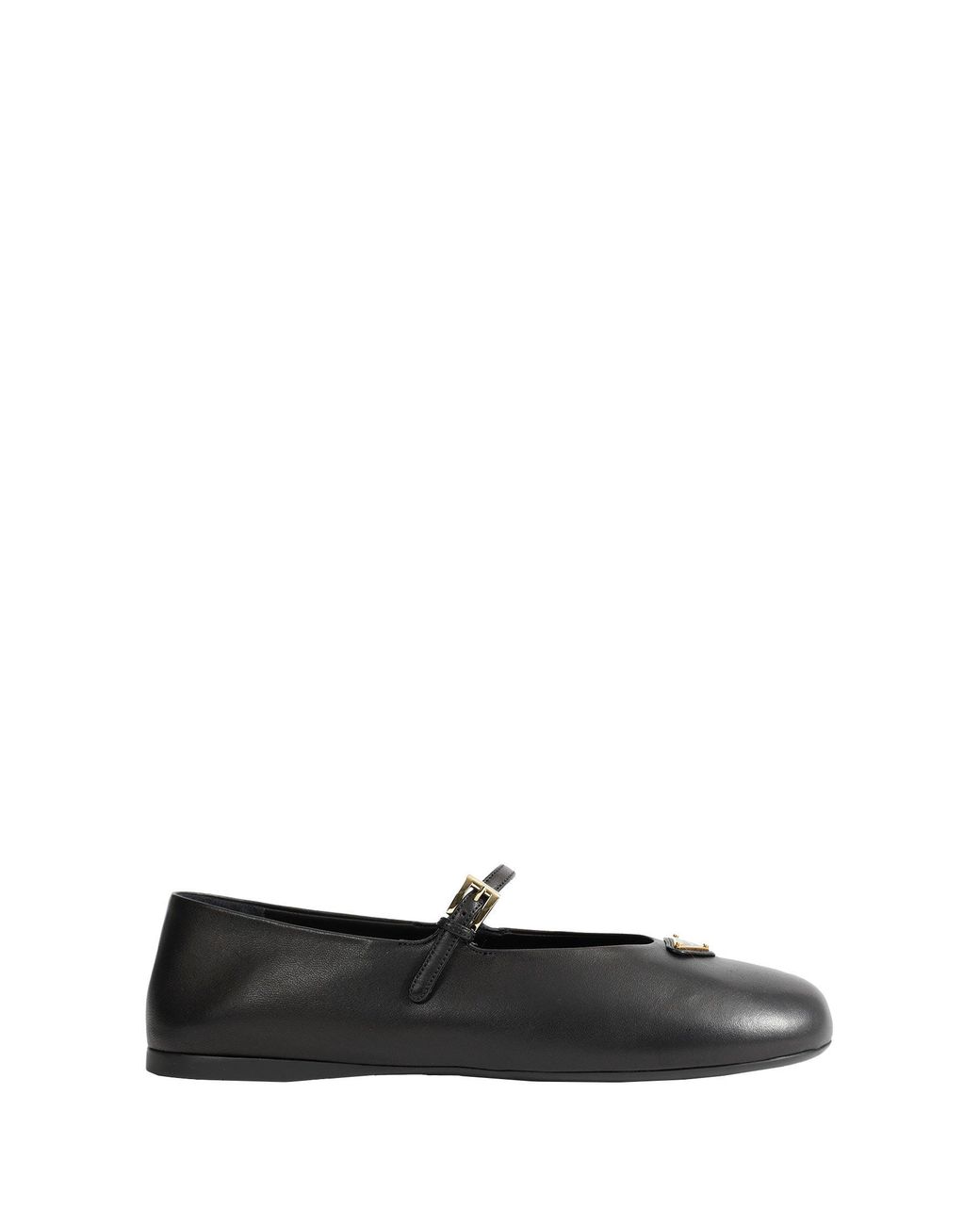 Prada Black Nappa Leather Ballerinas