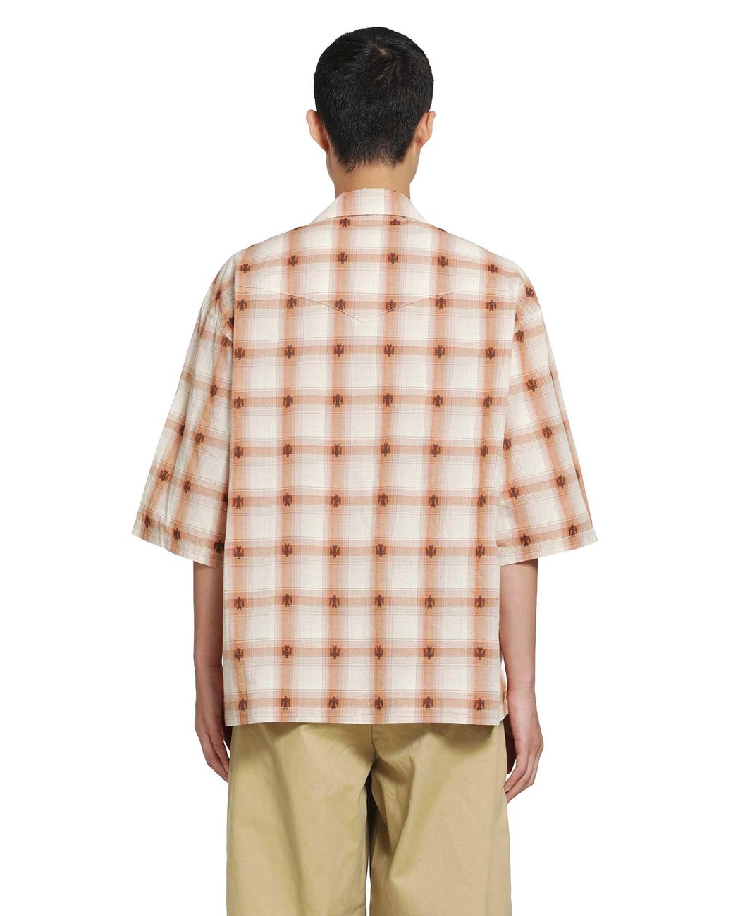 Kapital Pink Thunderbird Shadow Check Western Shirt for men