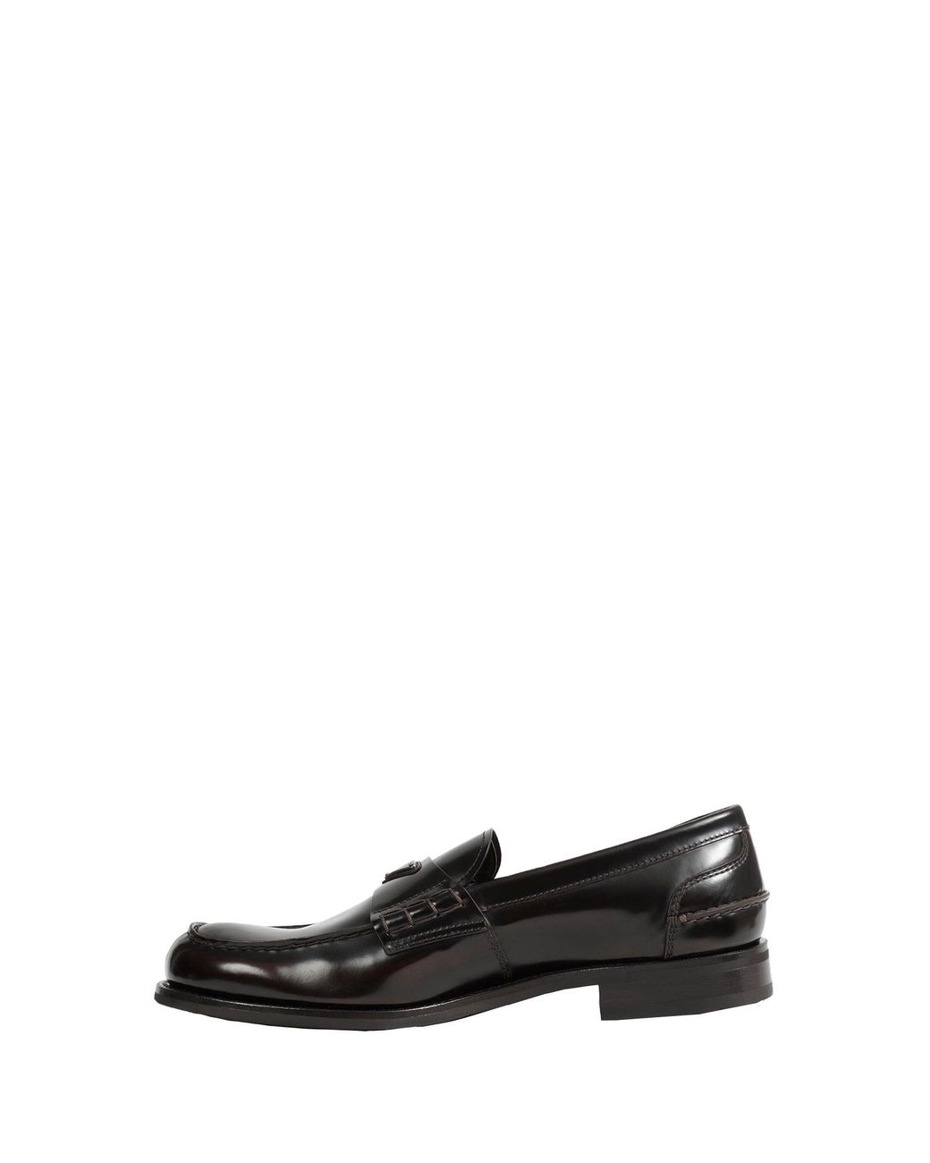 Prada Black Brushed Leather Loafers for men