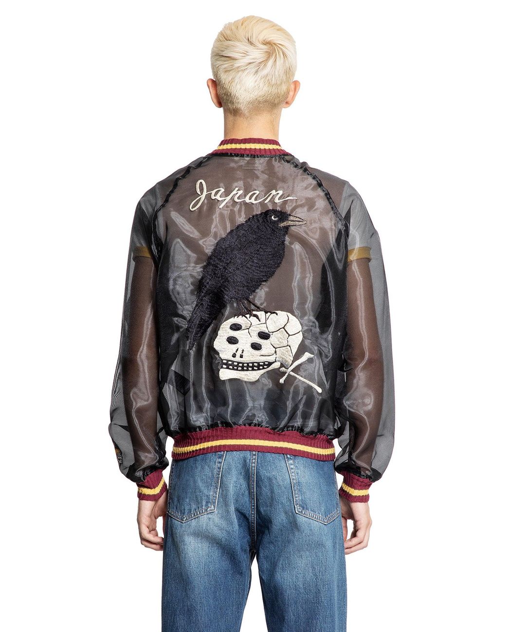 Kapital Sheer Pearl Mosquito Guard Souvenir Jacket in Black for