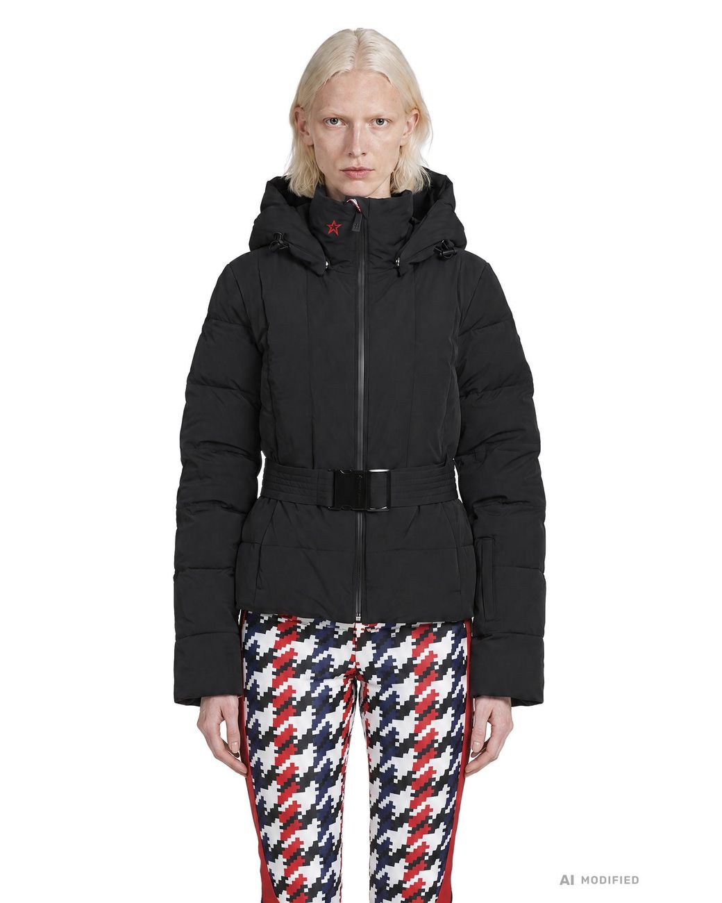 Perfect Moment Black Classic Waisted Down Ski Jacket