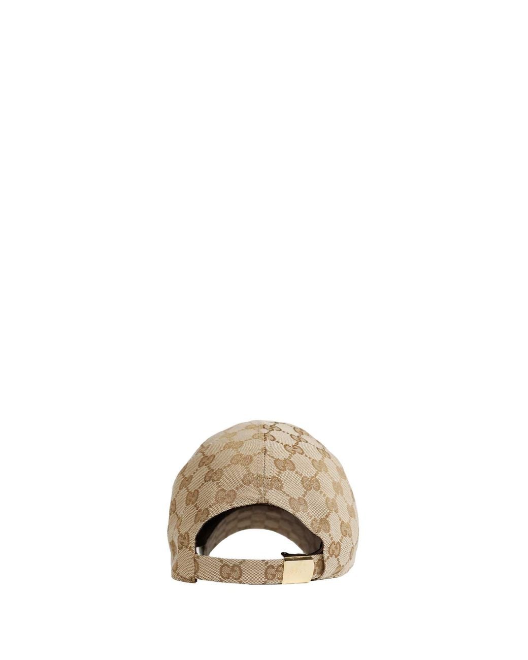 Gucci Natural Gg Cotton Canvas Baseball Cap