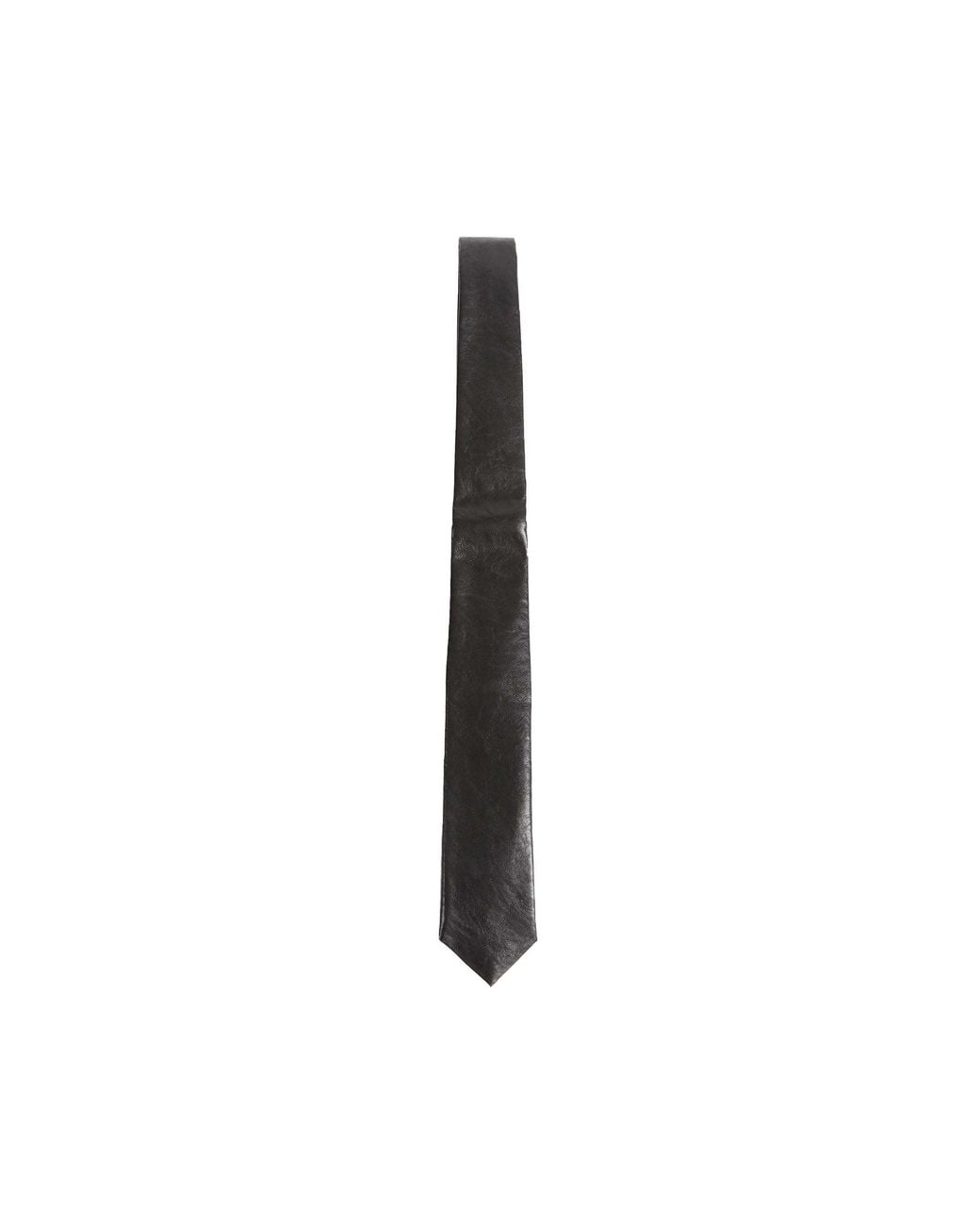 Our Legacy Black Faux Leather Tie for men