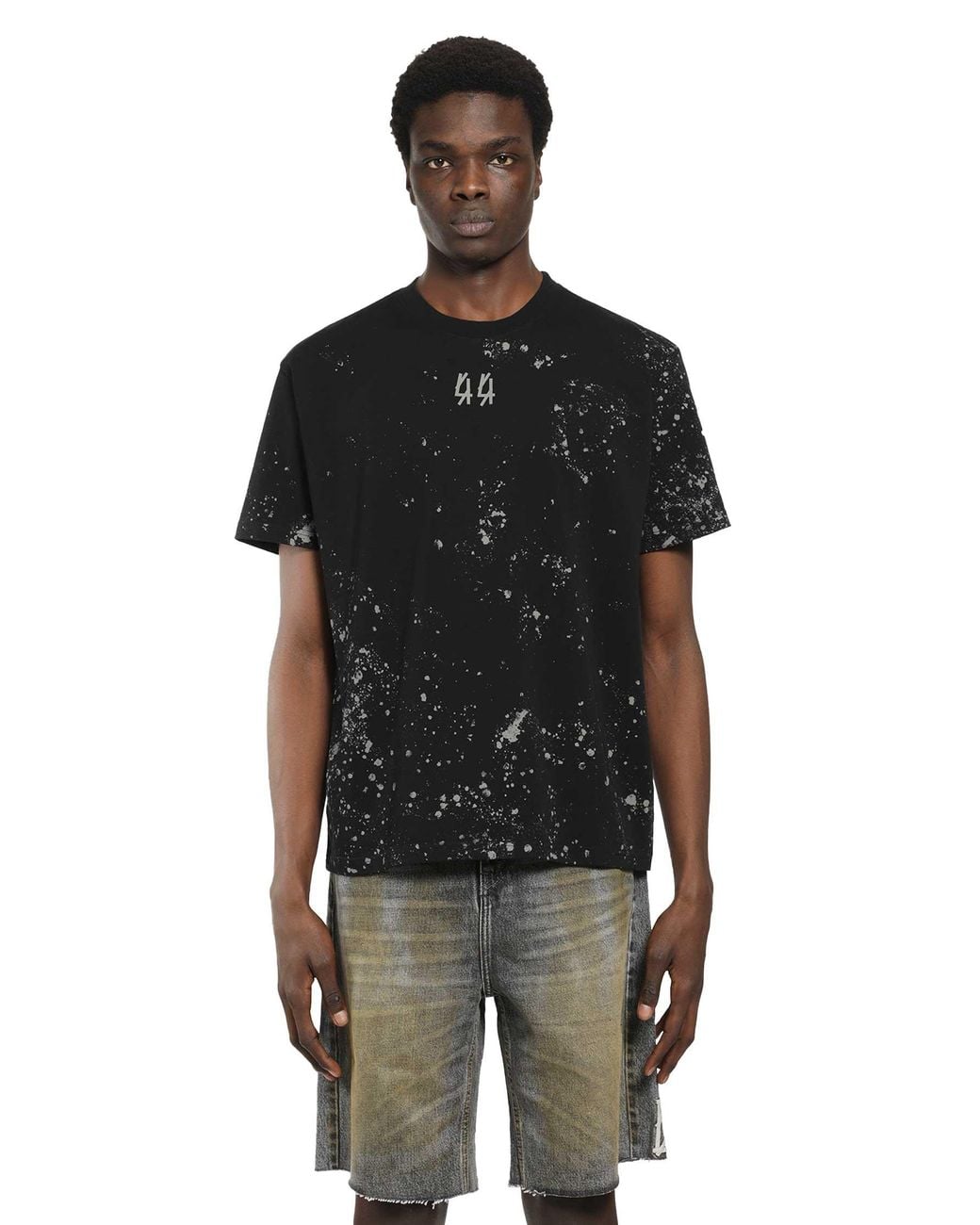 44 Label Group Black T-Shirt Stain 44 for men