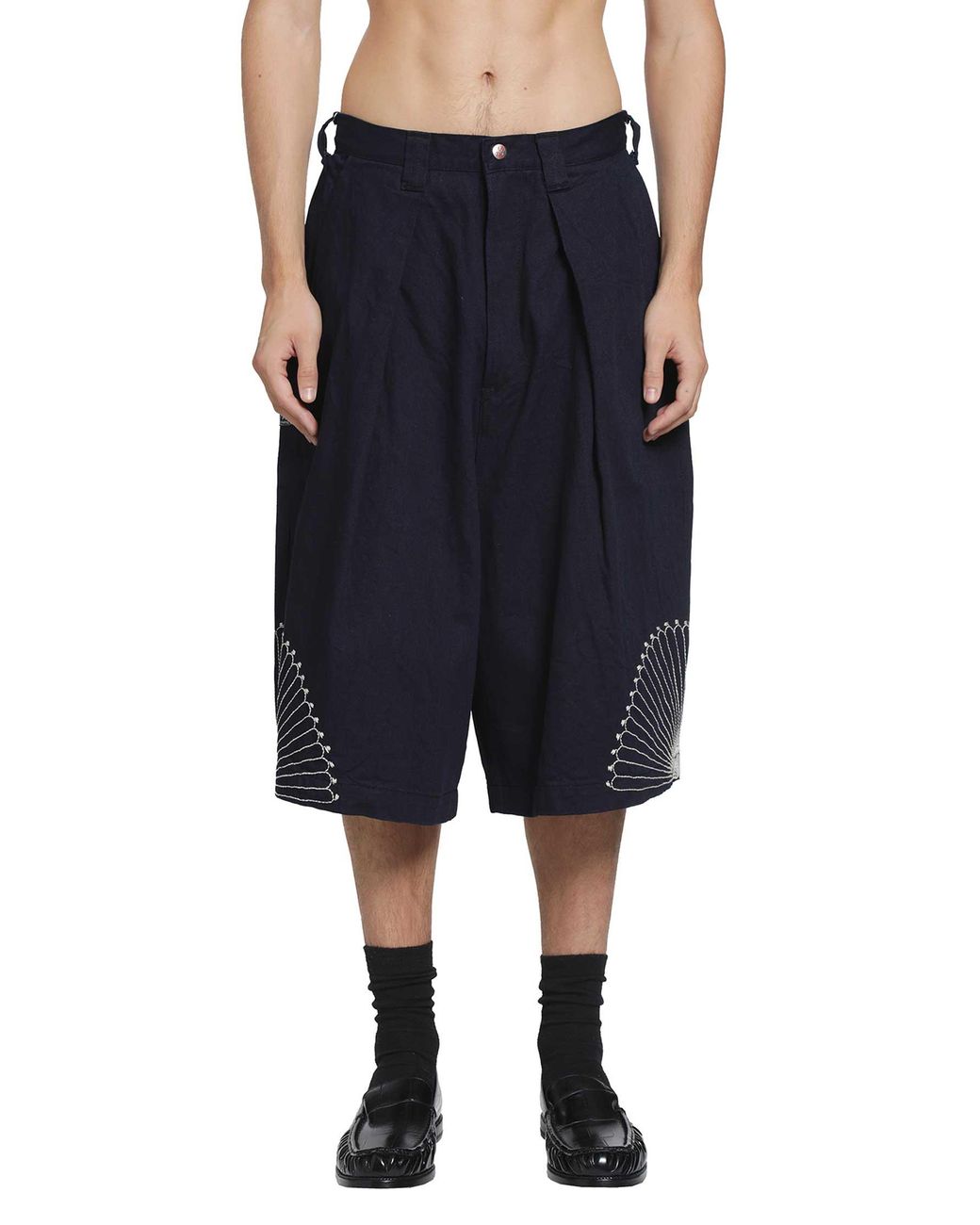 Kapital Blue 10Ozidgxidg Denim Kome-Kome Jorts (Shallow) for men