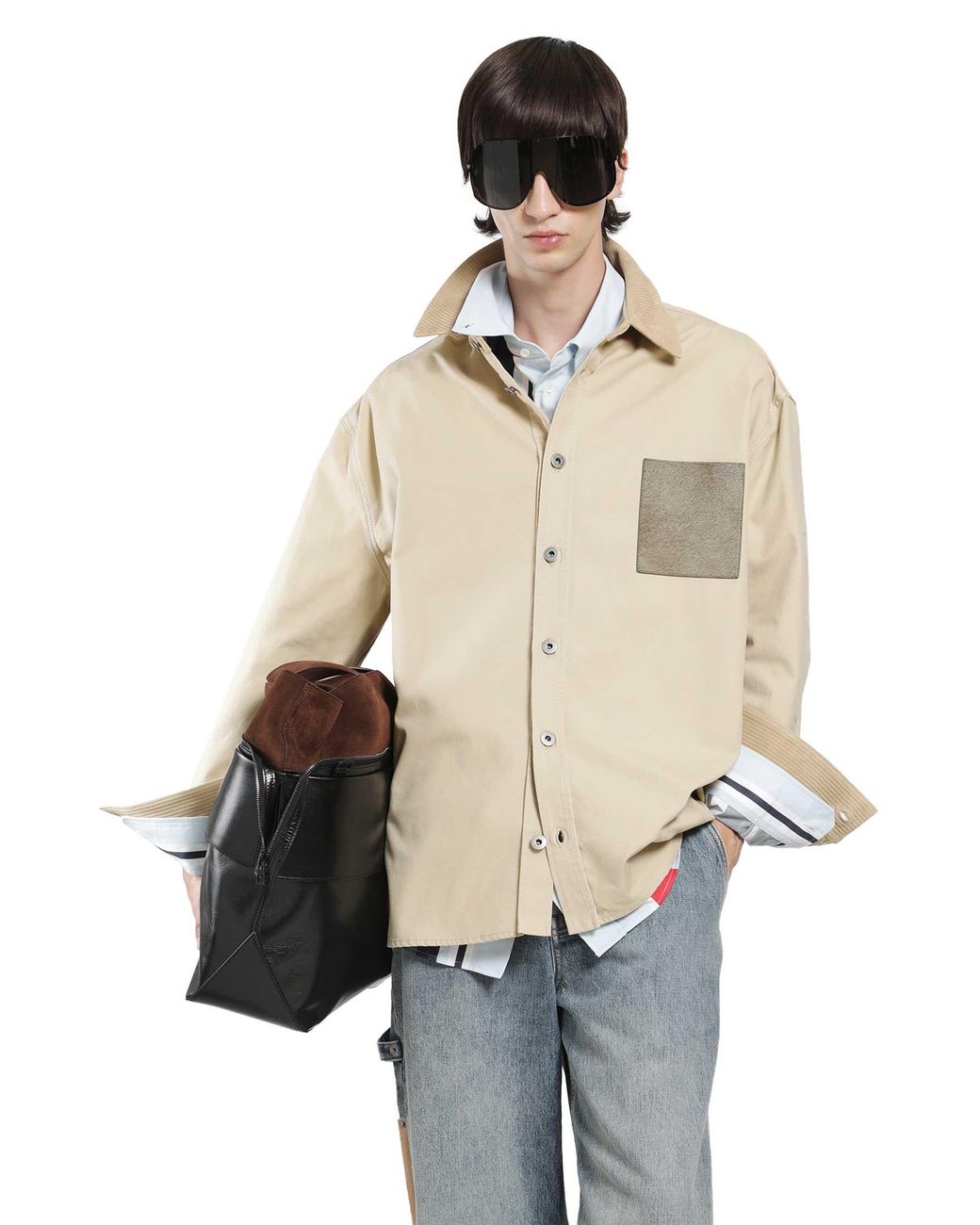 Loewe Natural Cotton Canvas Overshirt for men