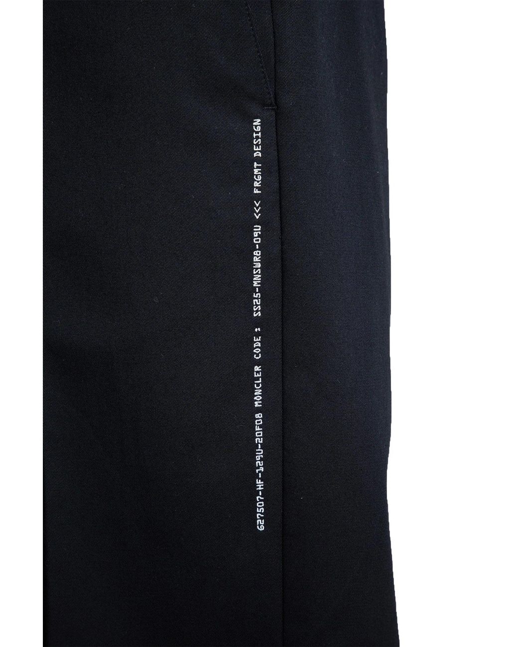 Moncler Genius Blue Frgmt Collaboration Cotton Gabardine Trousers for men