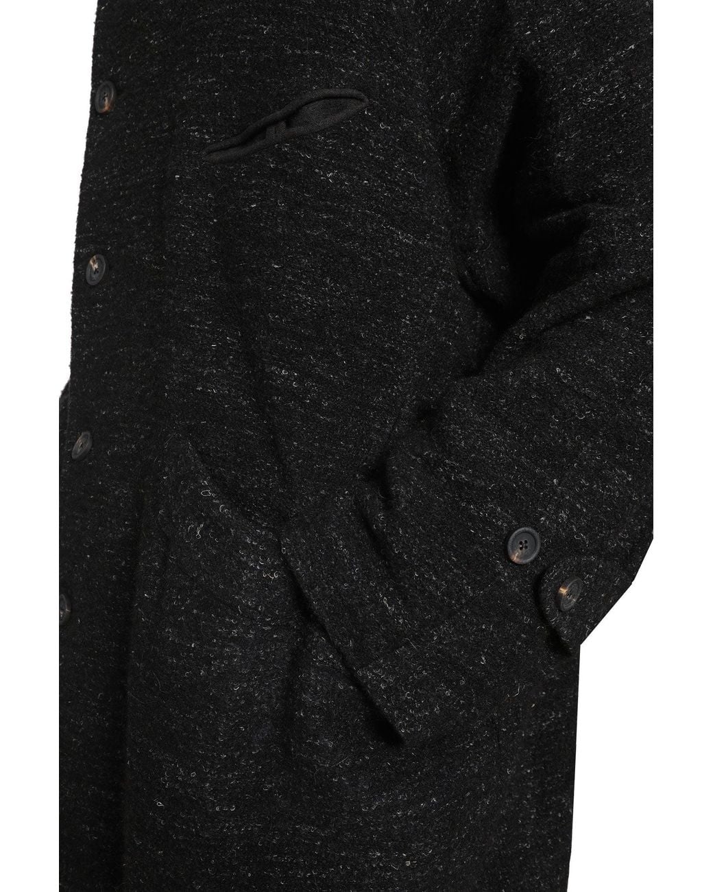 Ziggy Chen Black Spread Collar Coat for men