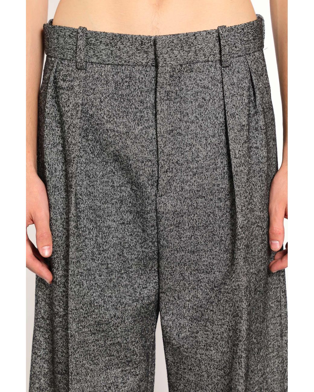 Loewe Gray Wide Leg Twill Trousers for men