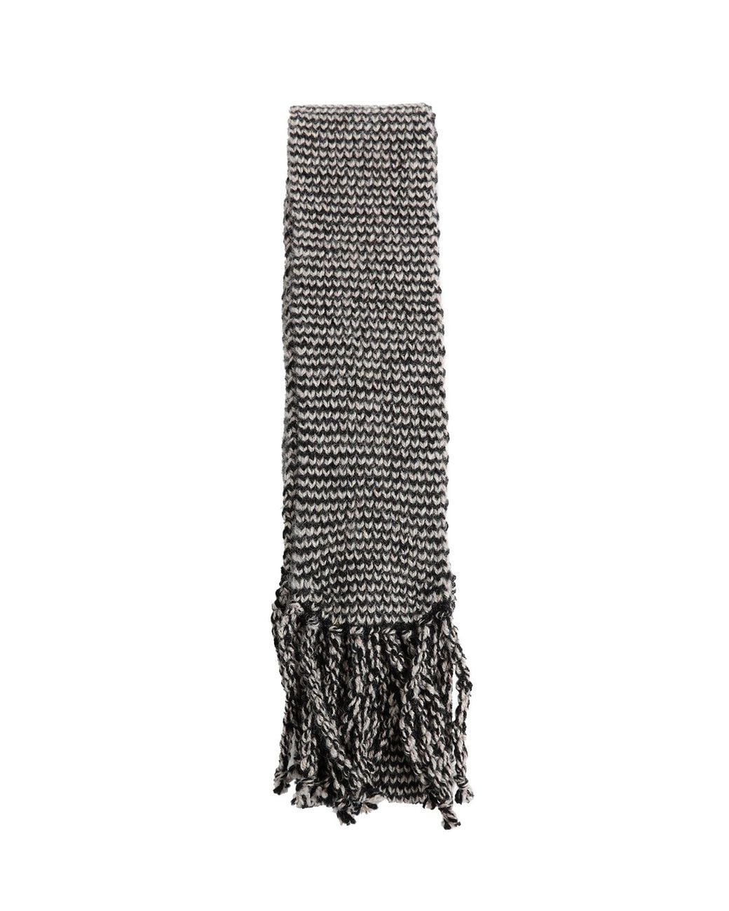 Ziggy Chen Black Single Crochet Scarf for men