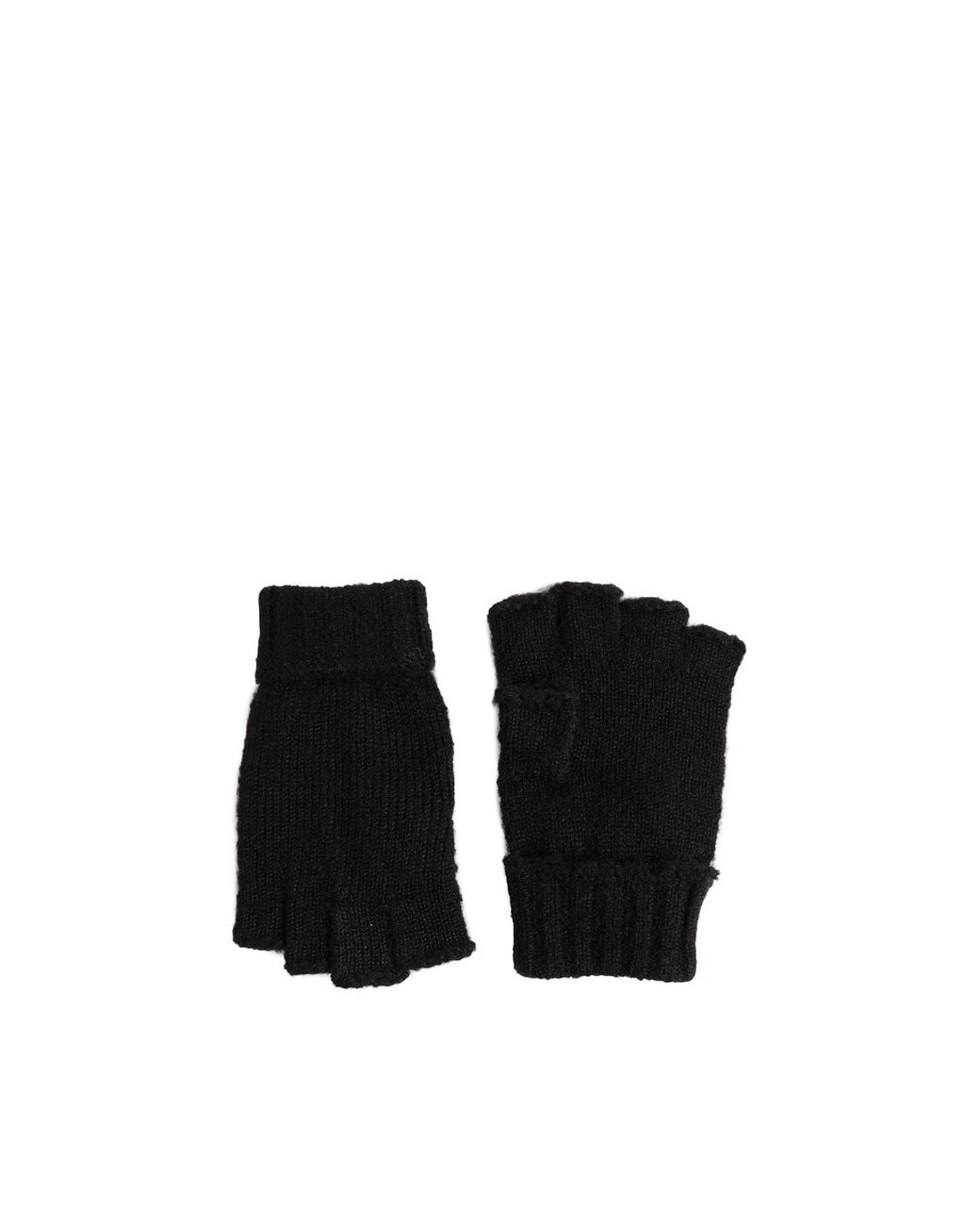 Comme des Garçons Black Fingerless Knit Gloves for men
