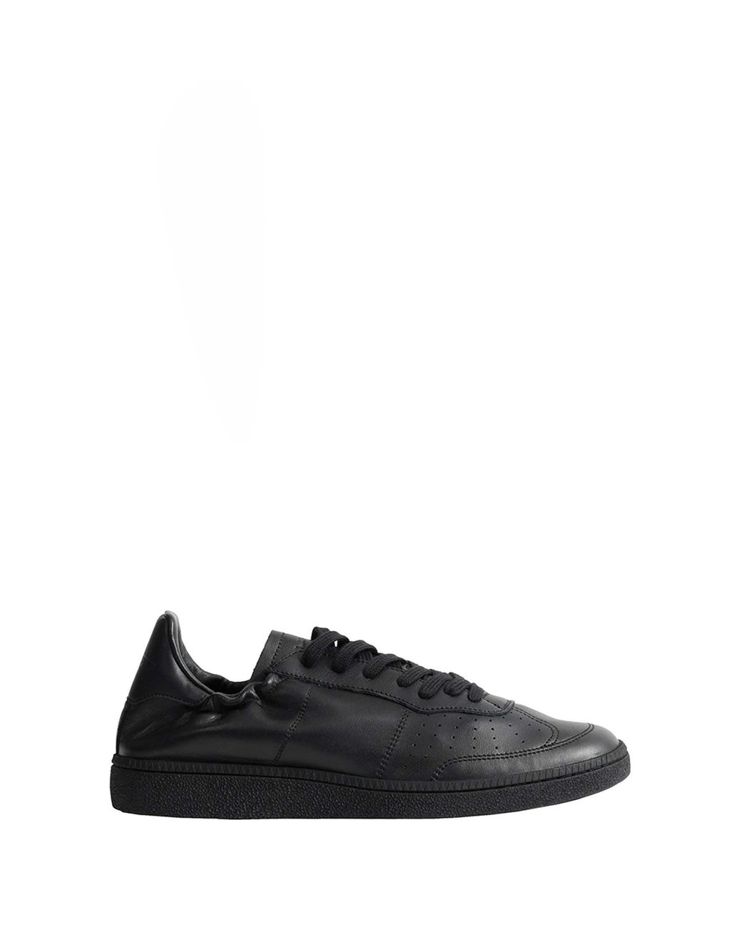 MAJOR STEP Black Major Tennis Leather Sneakers for men