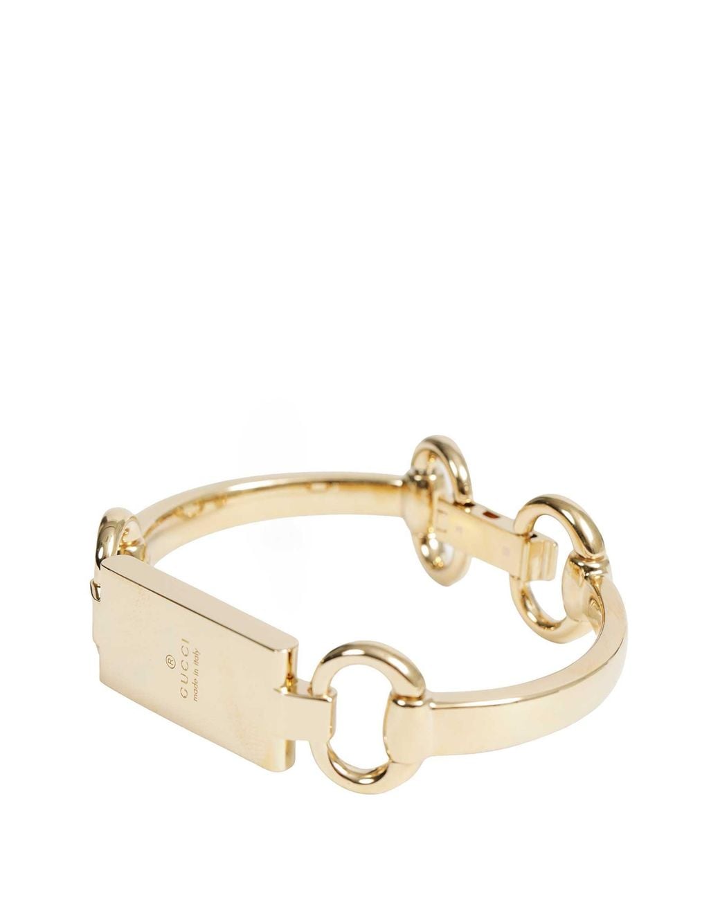 Gucci Metallic Horsebit Motif Bangle Bracelet