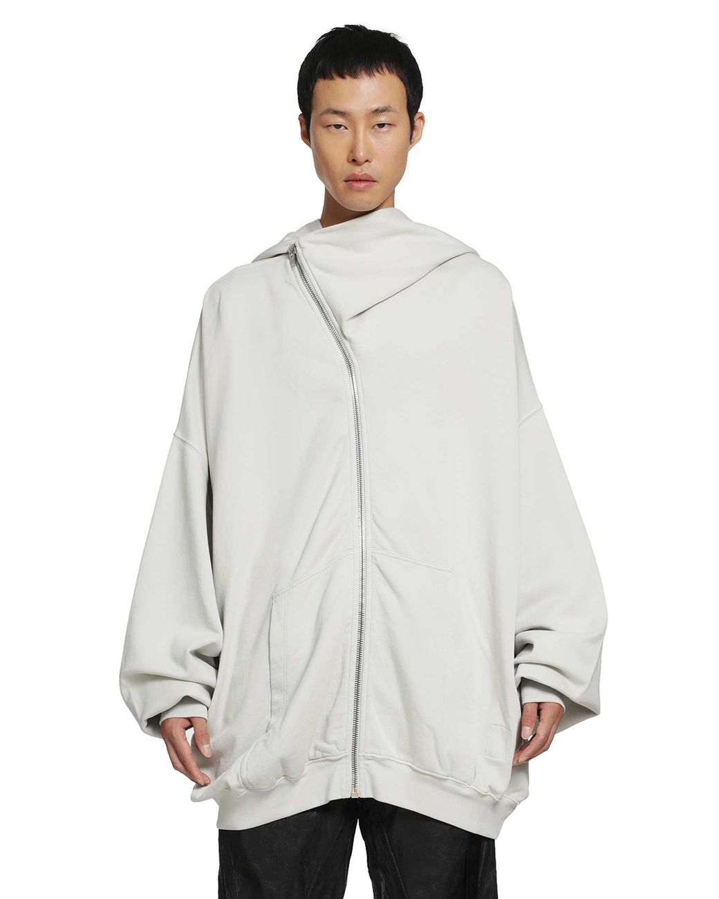 Rick Owens Gray Tower Mountain Hun Hoodie for men