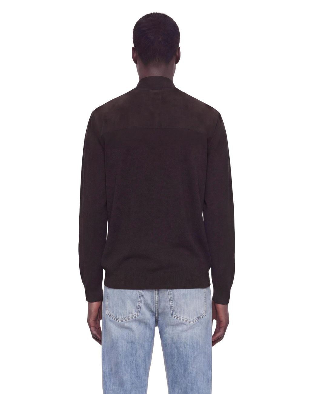 Gucci Red Suede And Silk Cotton Knit Overshirt for men