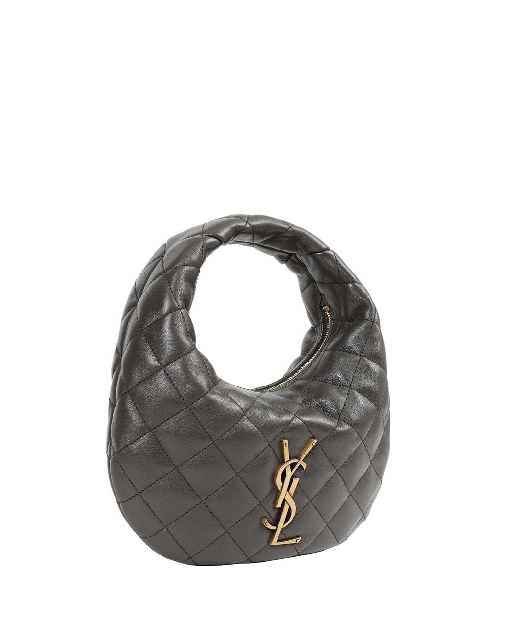 Saint Laurent Gray Icarino Quilted Nappa Bag