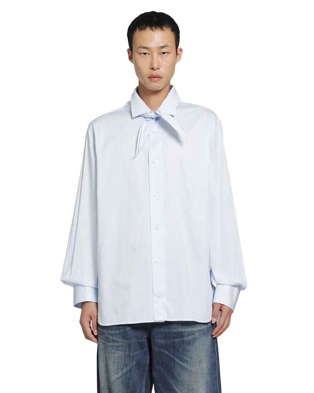 SALON C. LUNDMAN Blue Bandana Shirt for men