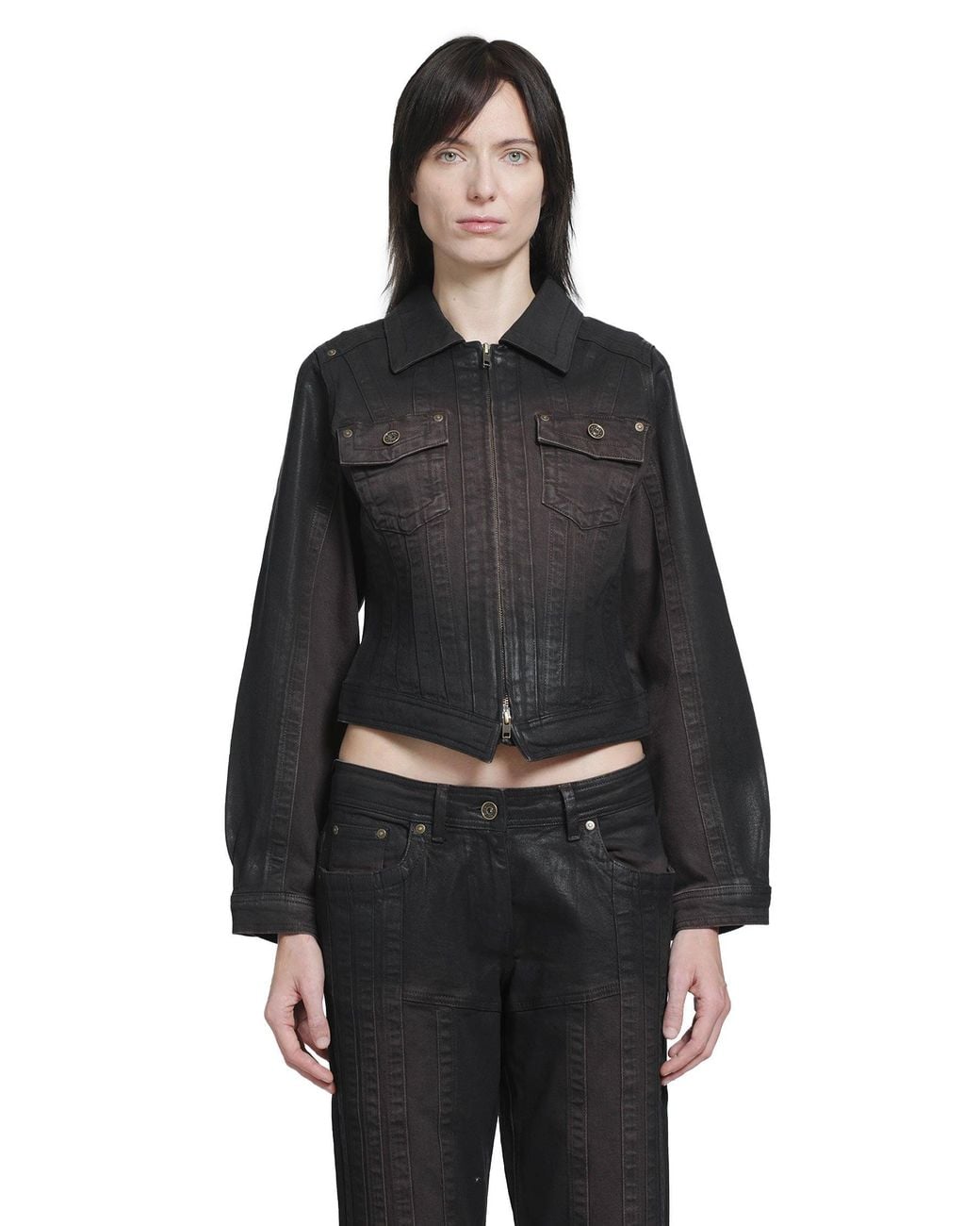 KNWLS Black Alice Gloss Denim Jacket